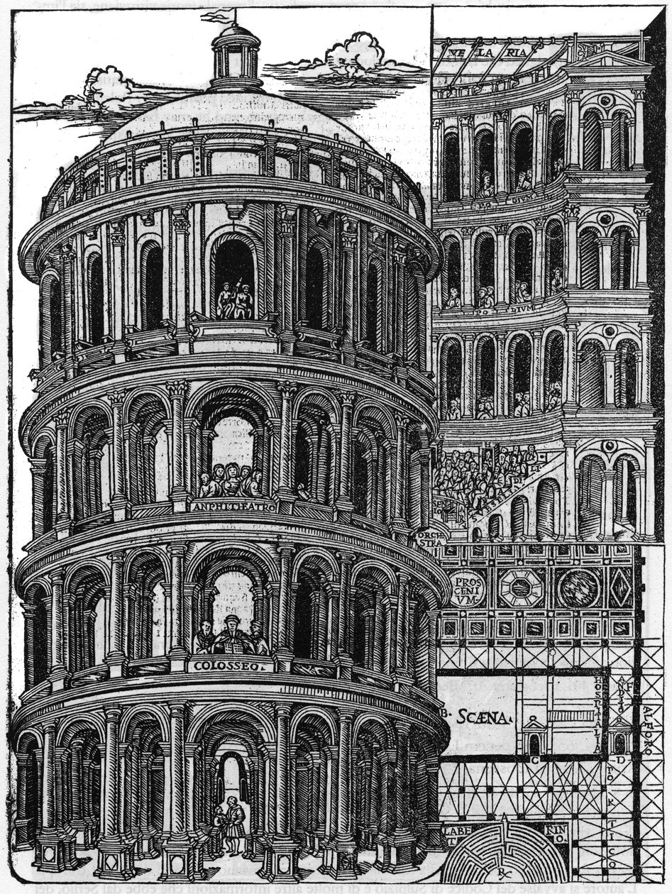 Levy otettu kirjasta "" De architectura"", käsittelee roomalaisen arkkitehdin Marcus Vitrubius Pollio dit Vitruvion (1. vuosisadalla eKr.) arkkitehtuuria. Gianbaptista Caporali di Perugia italialainen painos vuodelta 1536. tekijältä Unknown artist