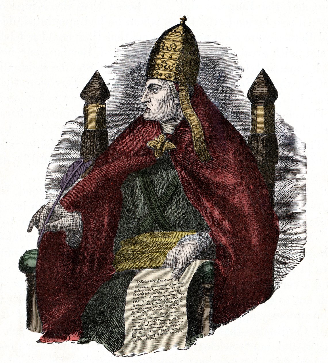 Paavi Gregoire Suuri (Gregorius Suuri tai Gregorio Magno tai Gregorius Magnus) (590-604). tekijältä Unknown artist