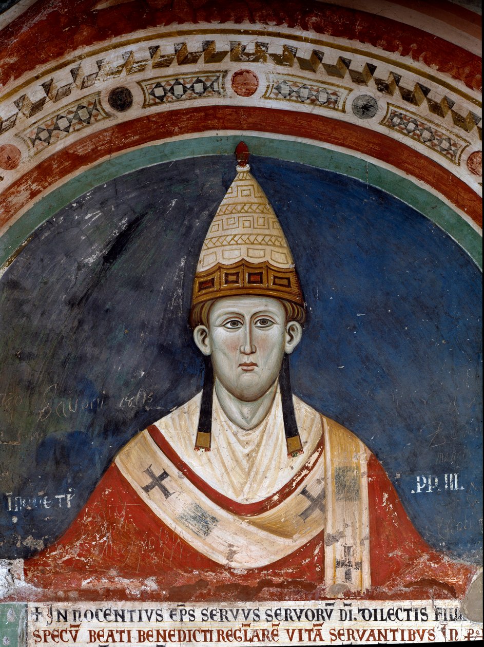 Paavi Innocentius III yksityiskohta tekijältä Unknown artist