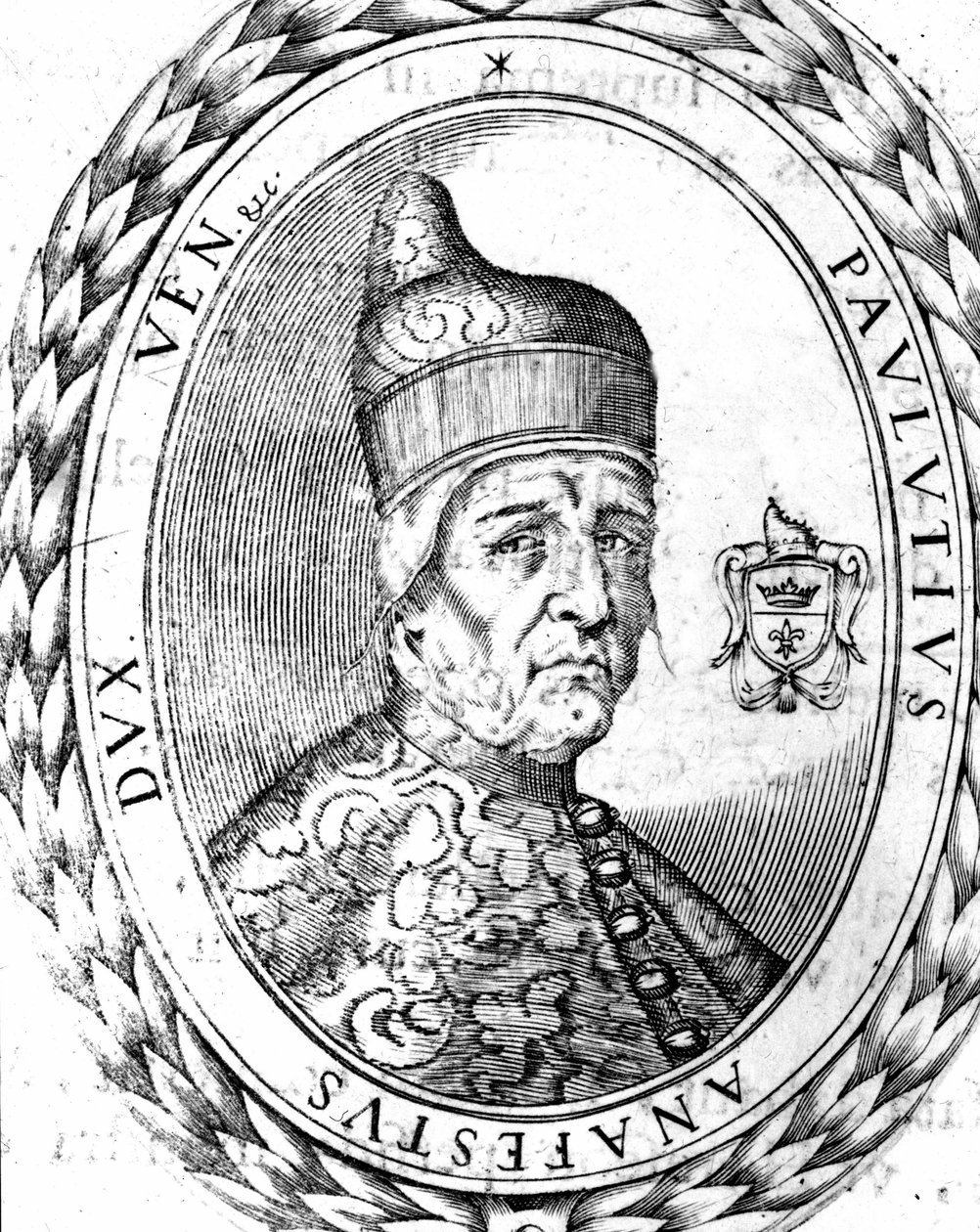 Muotokuva Paoluccio Anafesto (697-717). Venetsian ensimmäinen doge. tekijältä Unknown artist