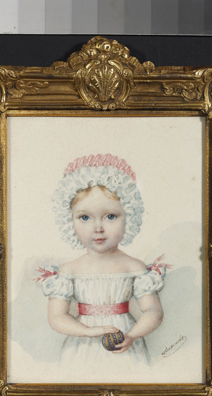 ""Suurruhtinatar Maria Nikolajevnan (1819-1876) muotokuva Venäjän tsaari Nikolai I:n tyttärestä" (Venäjän suurherttuatar Maria Nikolajevna (1819-1876)) Akvarelli 1820-luvun yksityisestä kokoelmasta tekijältä Unknown artist