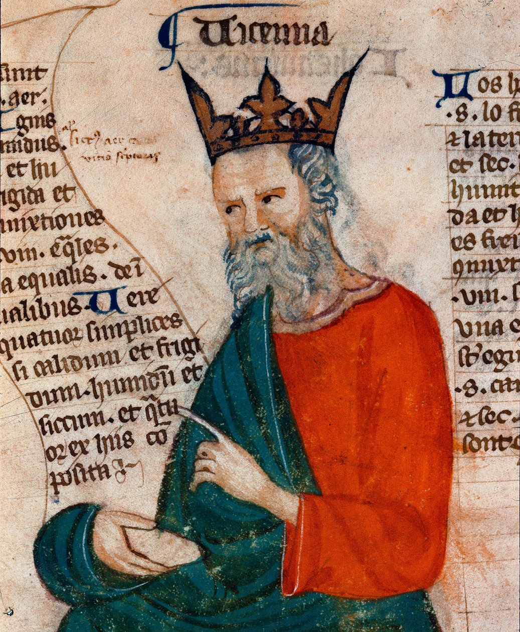Abu Ali al Husain ibn Abdallah ibn Sinan (Avicenna) muotokuva. Avicenne (980-1037), iranilainen lääkäri ja filosofi. 1300-luvun miniatyyri. Firenze, Nazionale Biblioteca. tekijältä Unknown artist