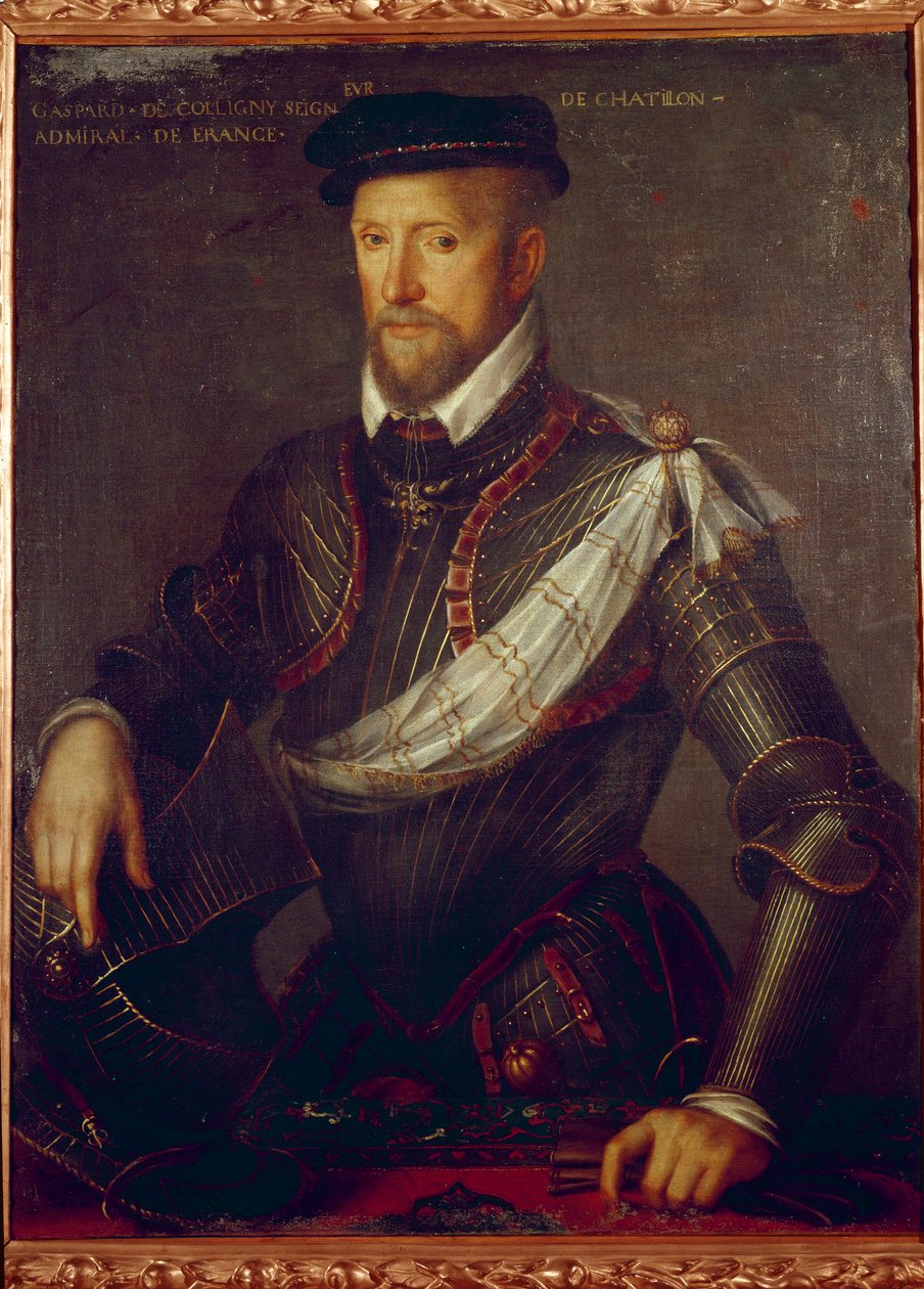 Amiraali Gaspard de Colignyn (1519-1572) muotokuva Anonyymi maalaus. 1500-luvun Pariisi, Musee du Protestantisme tekijältä Unknown artist