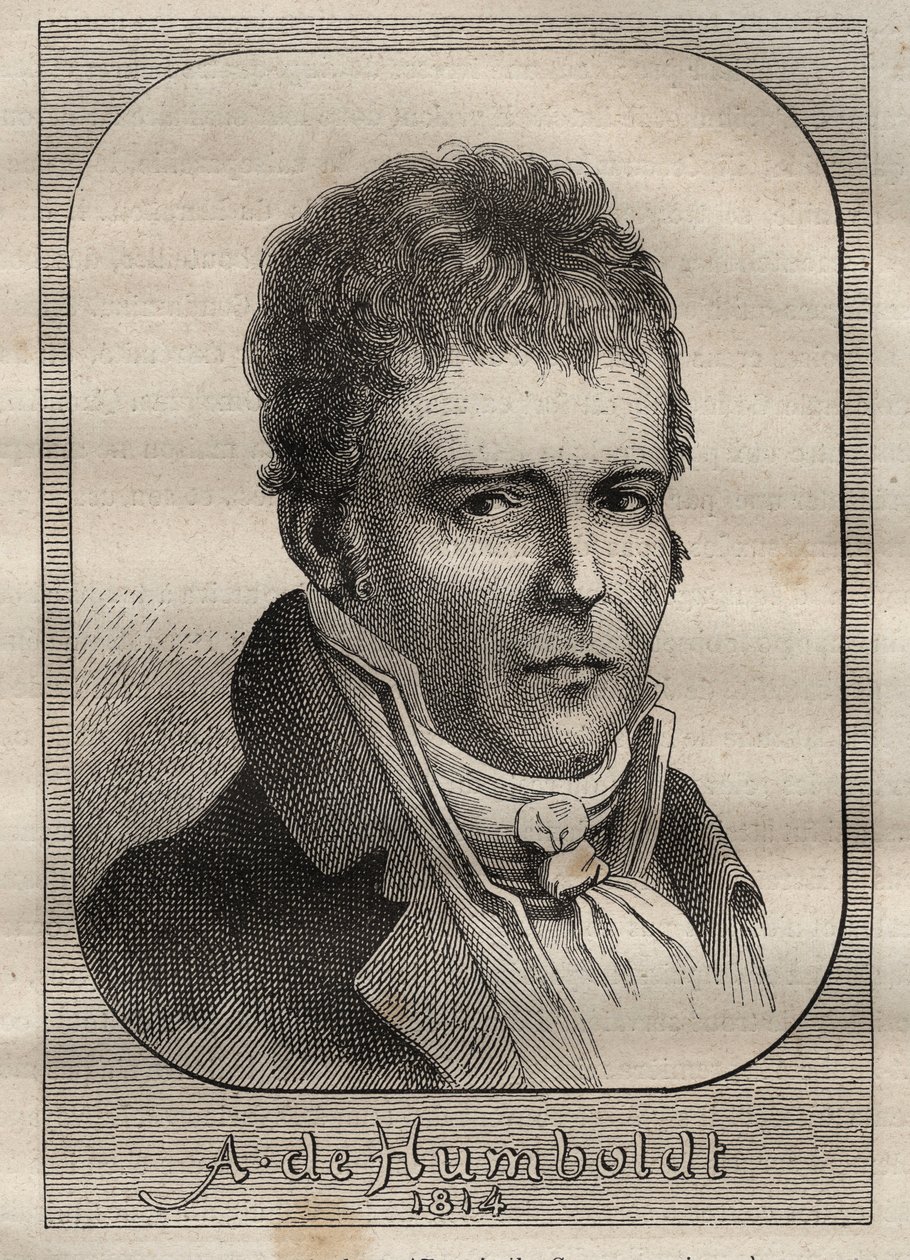 Alexander von Humboldtin (1769-1859) muotokuva - kuvitus "1700-luvun suurista merenkulkijoista" tekijältä Unknown artist
