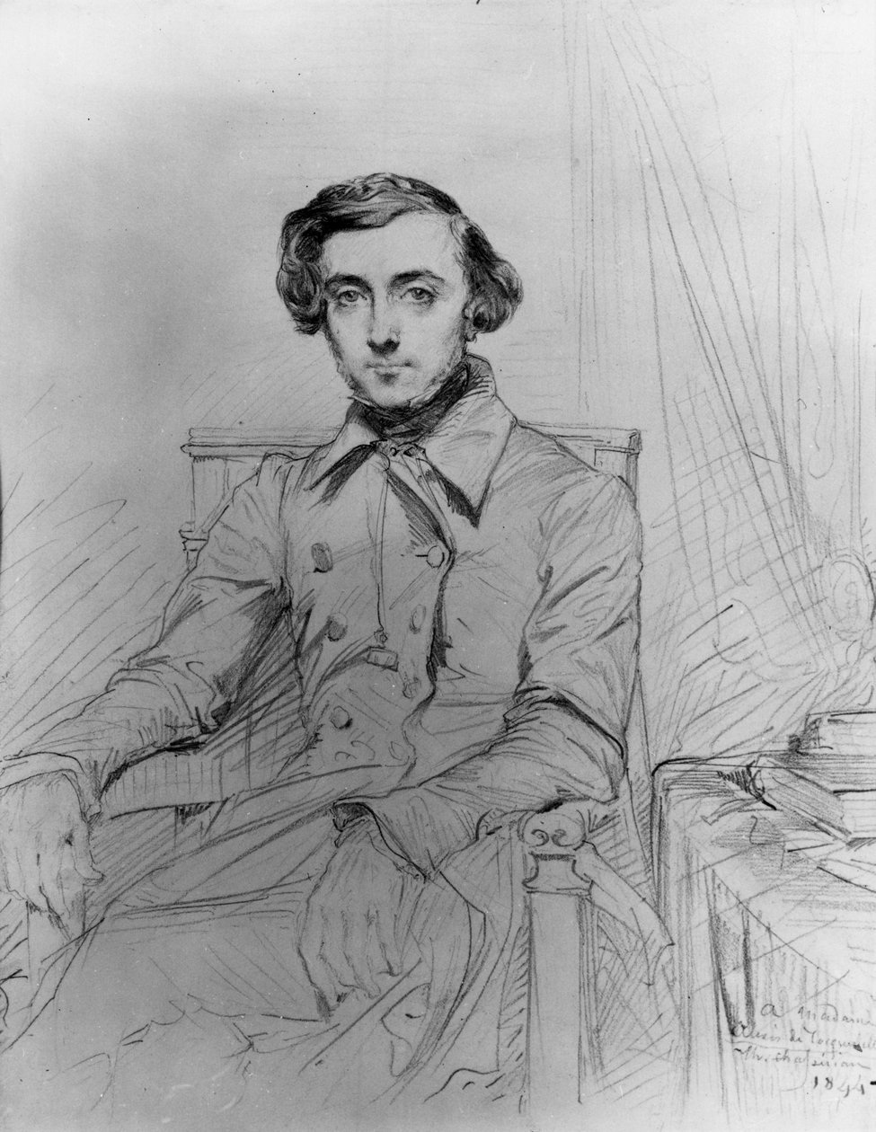 Alexis de Tocquevillen (1805-1859) muotokuva. tekijältä Unknown artist