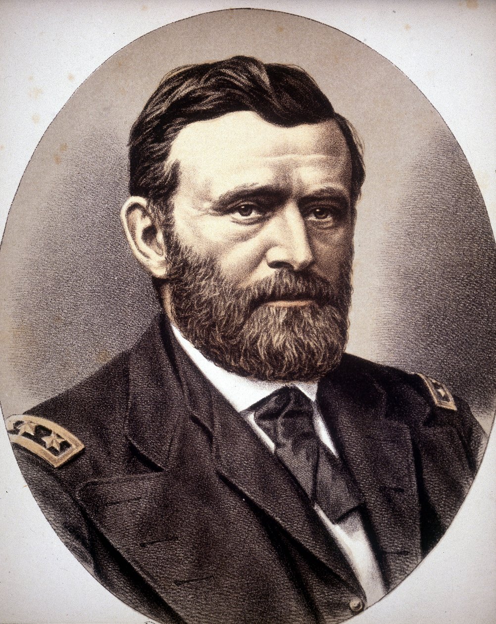 Amerikkalaisen kenraalin ja valtiomies Ulysses Simpson Grantin (1822 - 1885) muotokuva. tekijältä Unknown artist