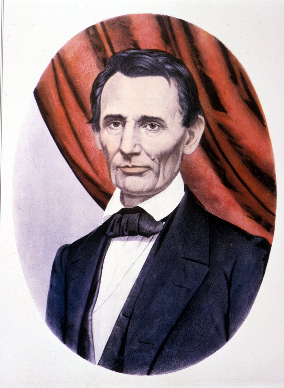 Muotokuva Yhdysvaltain presidentistä Abraham Lincolnista (1809 - 1865). tekijältä Unknown artist