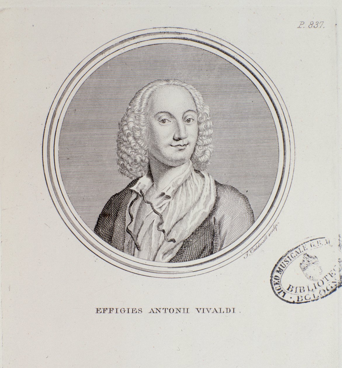 Antonio Vivaldin muotokuva (kaiverrus tekijältä Unknown artist