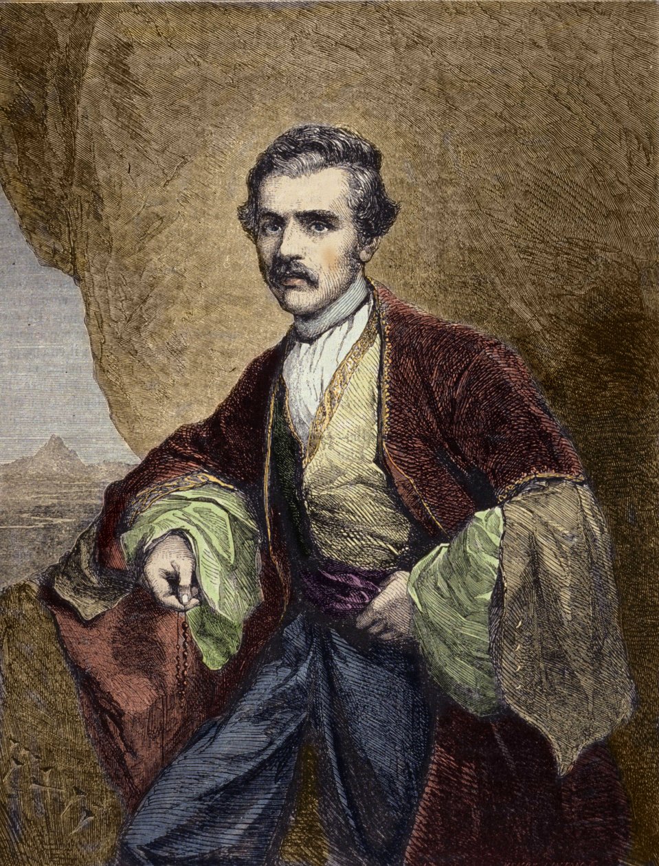 Austen Henry Layardin (1817-1894), englantilaisen matkailijan ja arkeologin muotokuva. tekijältä Unknown artist