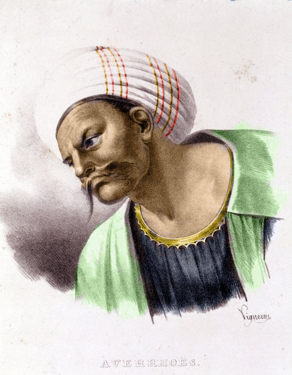 Muotokuva Averroesista (1126 - 1198). tekijältä Unknown artist