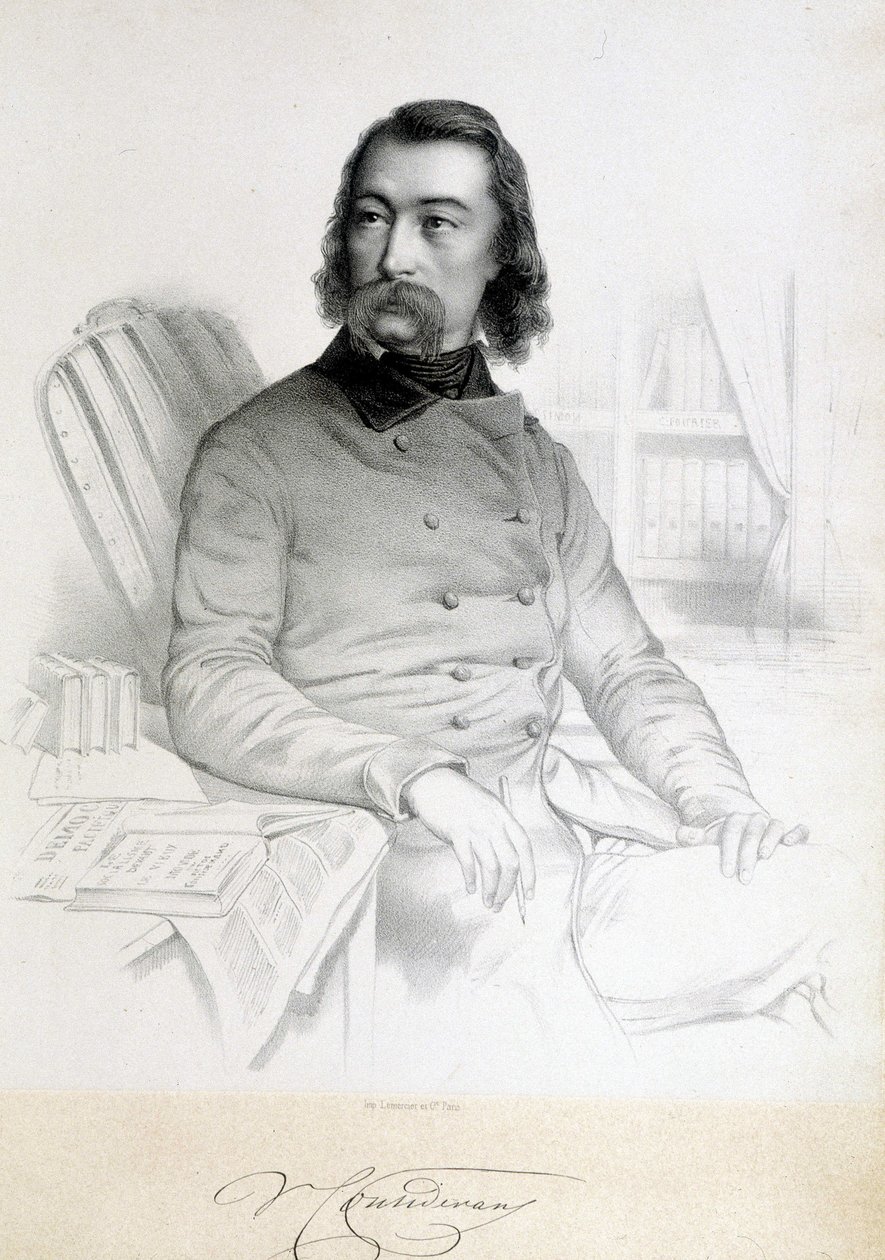 Muotokuva Barthelemy Prosper Enfantinista, joka tunnetaan Isä Enfantinina (1796-1864), Saint Simonien (Saint Simonien) tekijältä Unknown artist