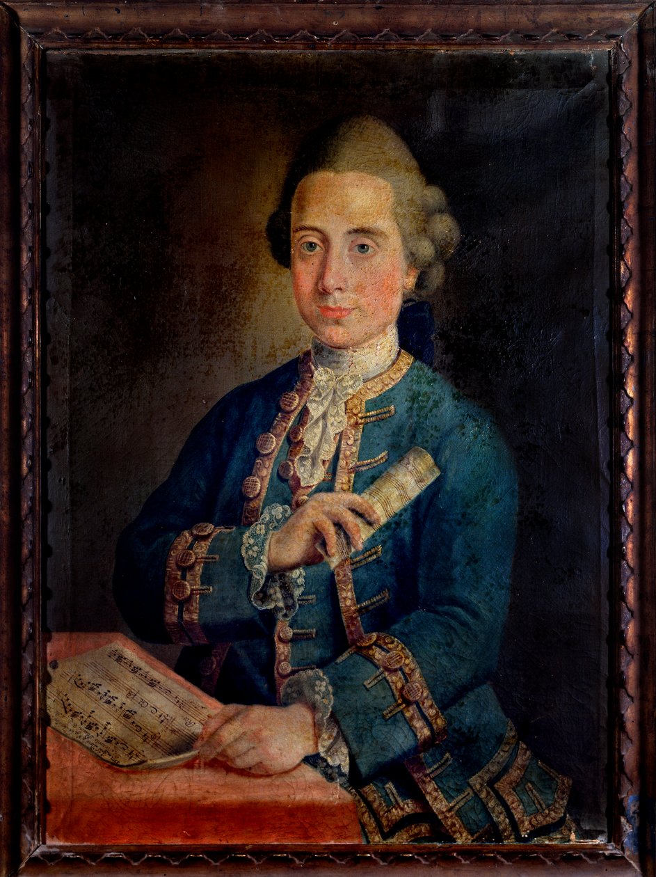 Benedetto Antonio Maria Puccinin muotokuva, italialainen urkuri ja säveltäjä (maalaus tekijältä Unknown artist