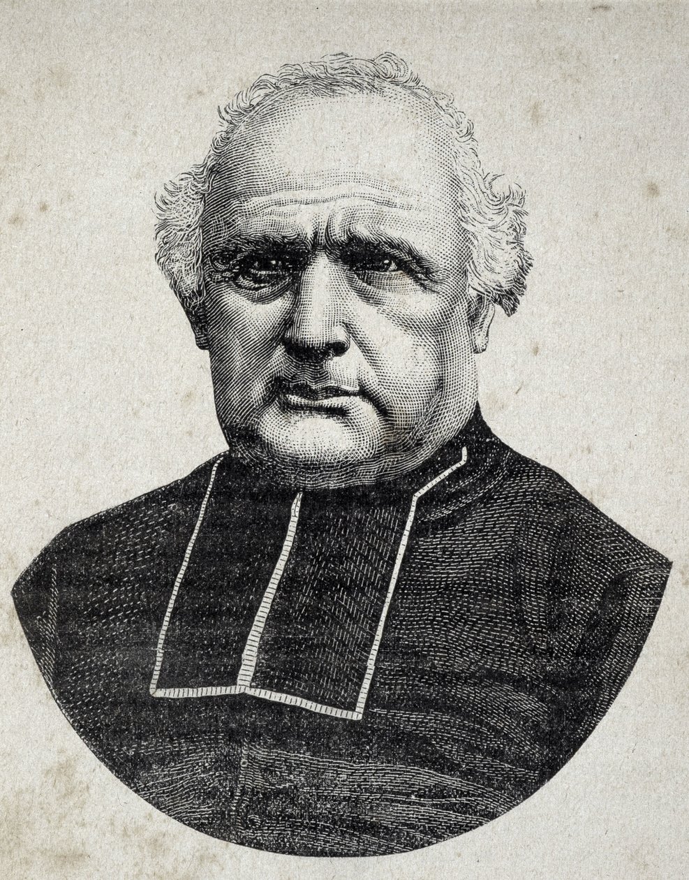 Muotokuva piispa Peyramalesta, Lourdesin papista (1811 - 1877) - teoksessa "" Les Contemporains"", n.d. 1800-luvun lopulla. tekijältä Unknown artist