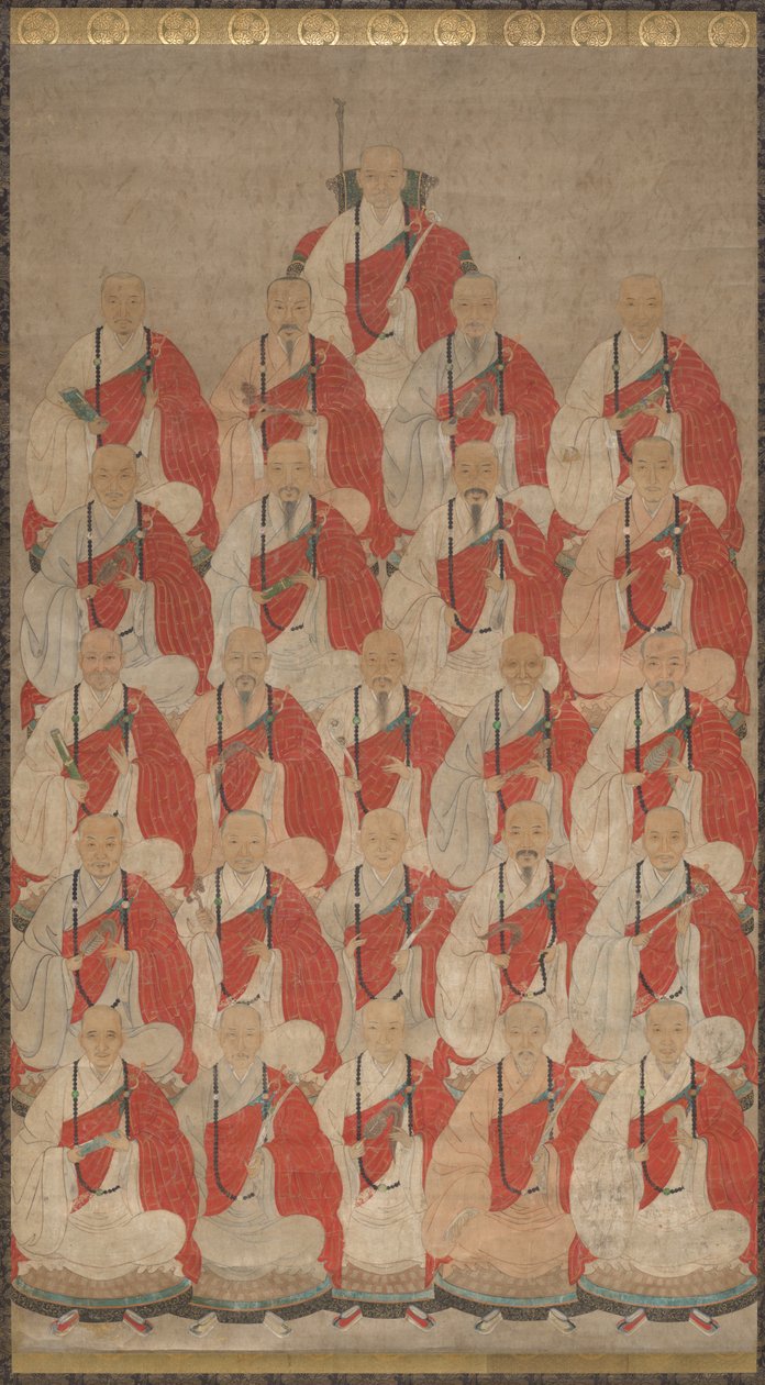 Muotokuva Obaku-lahkon buddhalaismunkkeista tekijältä Unknown artist