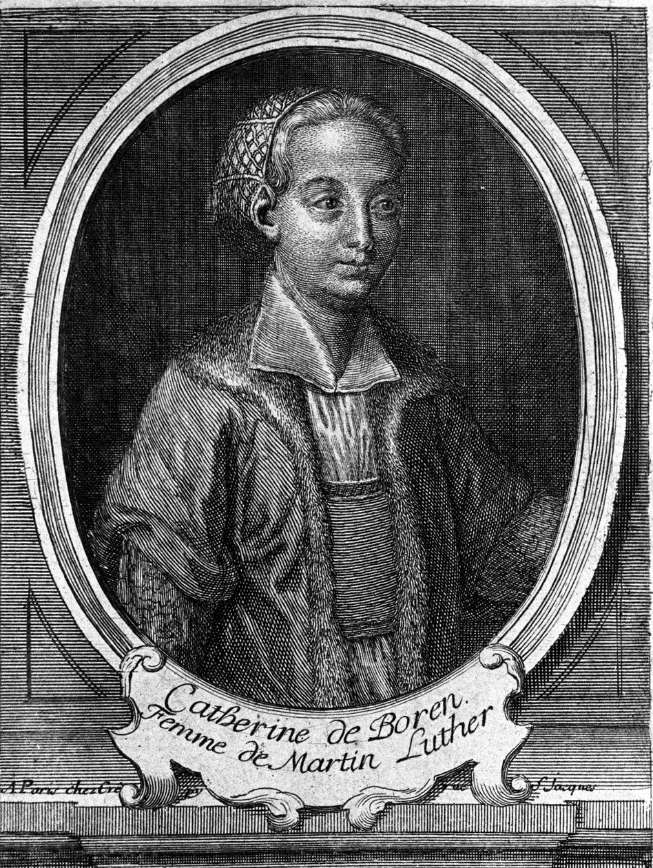 Martti Lutherin vaimon Catherine de Boren (Katharina von Bora) (1499-1552) muotokuva. Kaiverrus 1700-luvulta. tekijältä Unknown artist
