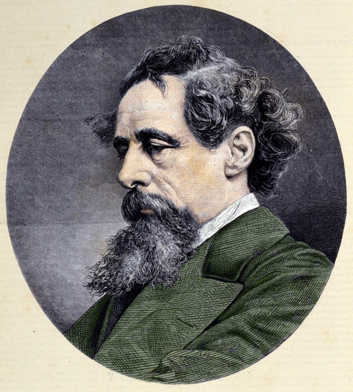 Charles Dickensin (1812-1870), englantilaisen kirjailijan muotokuva. tekijältä Unknown artist