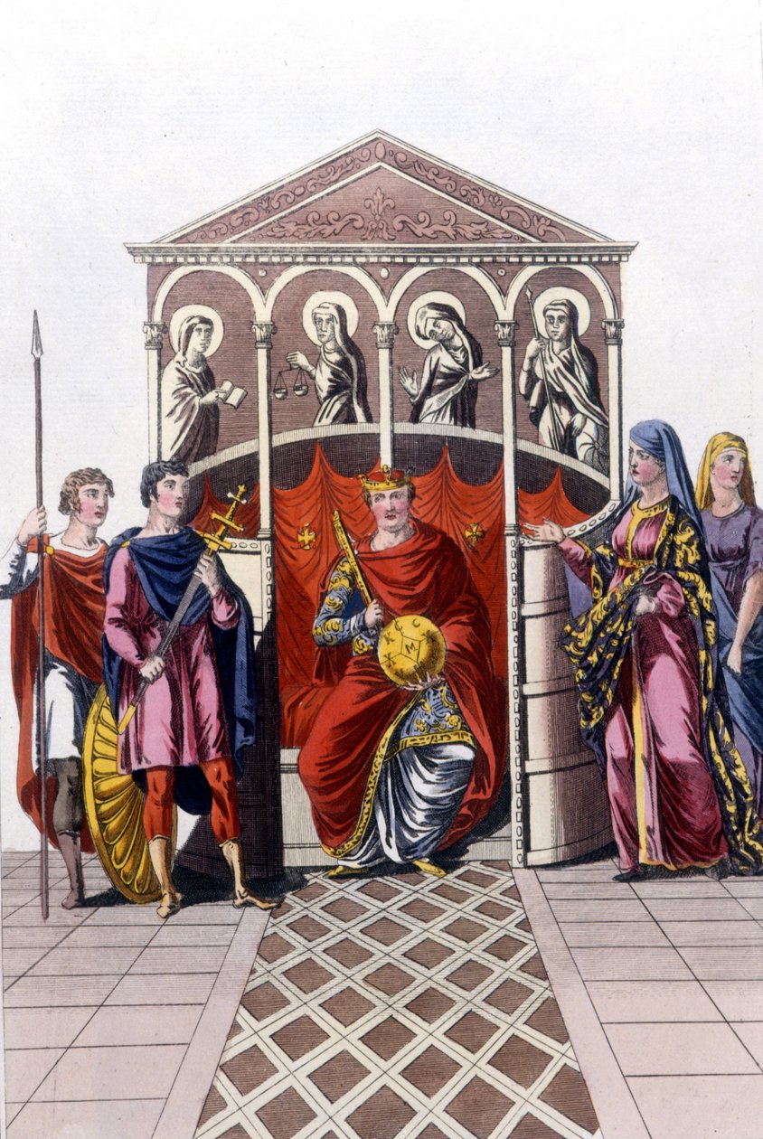 Kaarle II Kaljuun (823 - 877), Ranskan kuninkaan muotokuva tekijältä Unknown artist