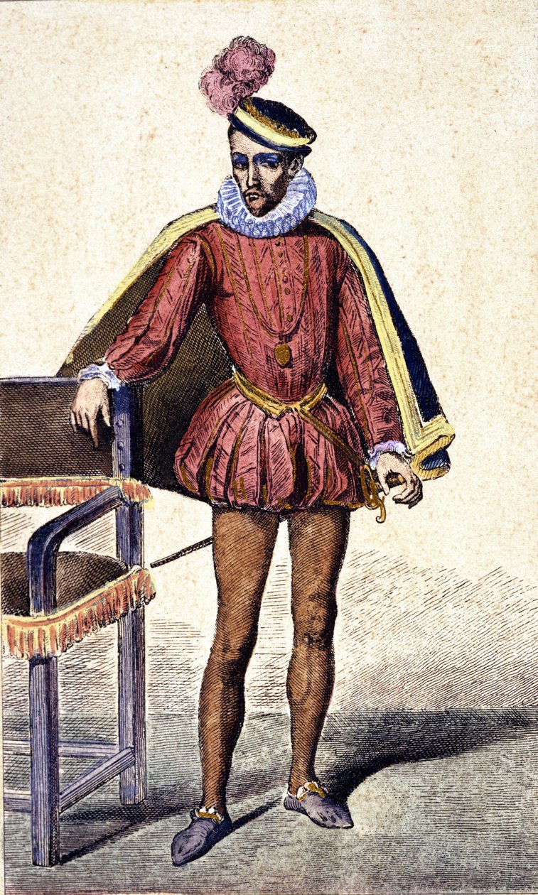 Kaarle IX:n (1550 - 1574), Ranskan kuninkaan muotokuva. tekijältä Unknown artist