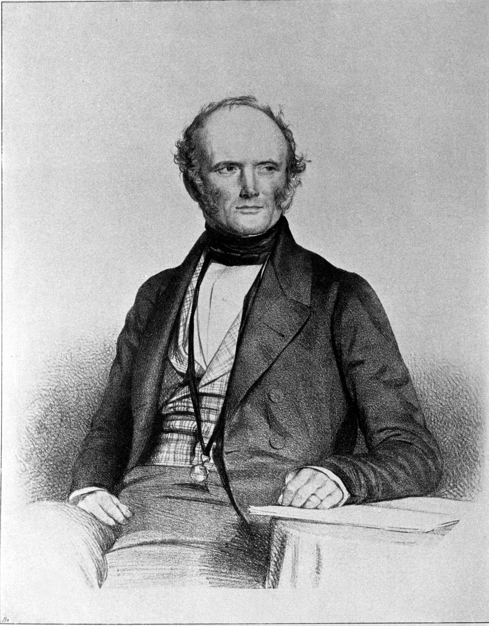 Charles Lyellin (1797 - 1875), skotlantilaisen geologin muotokuva. tekijältä Unknown artist