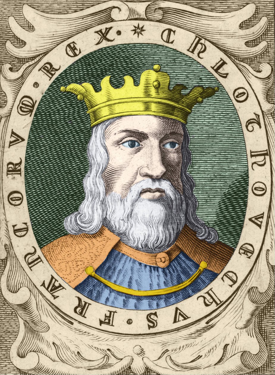 Clovis I:n muotokuva (jaeet 466 - 511), frangien kuningas. tekijältä Unknown artist