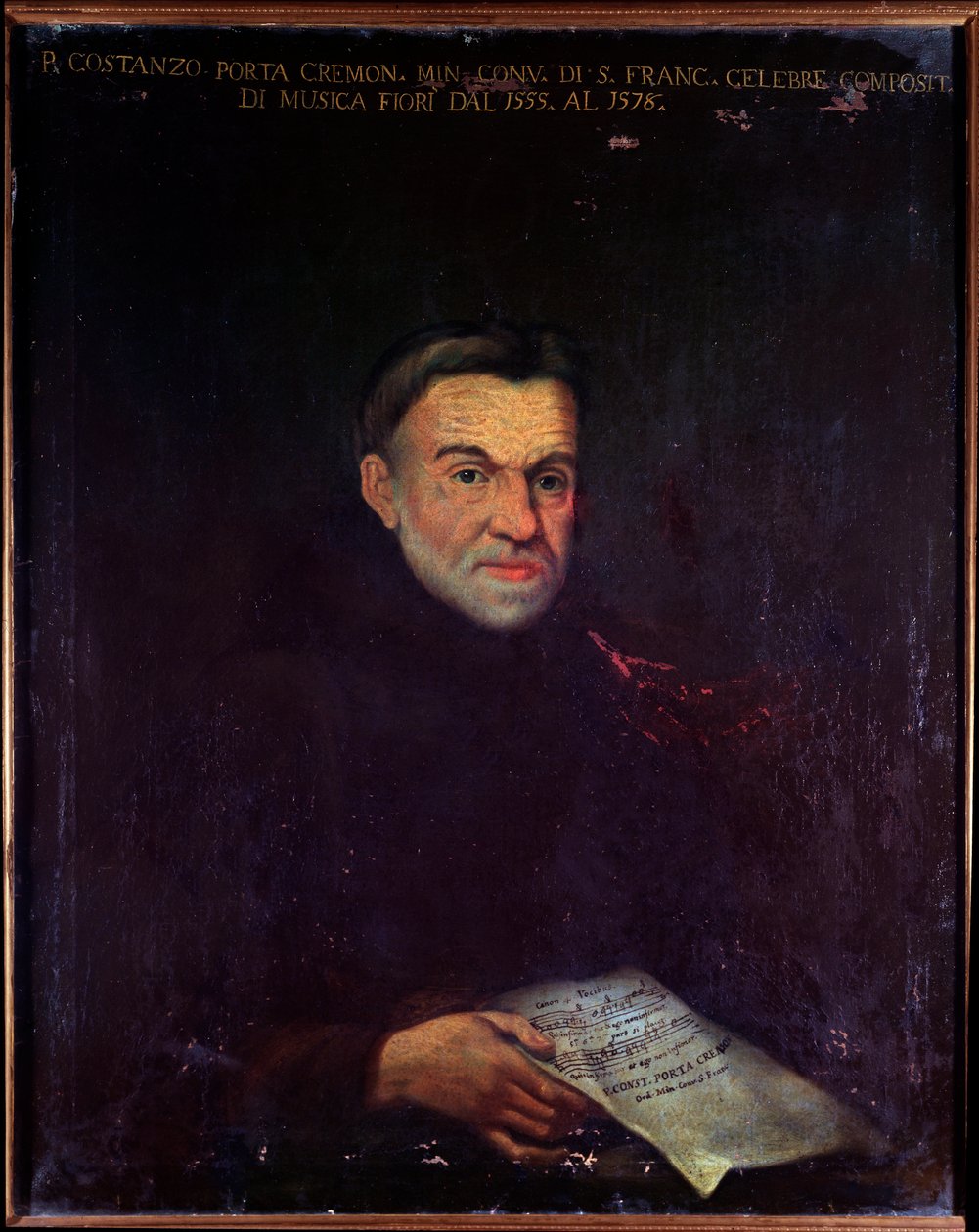 Costanzo Portan muotokuva, italialainen säveltäjä (maalaus tekijältä Unknown artist