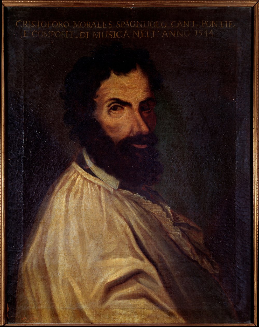Englannin säveltäjän Cristobal de Moralesin muotokuva (maalaus tekijältä Unknown artist