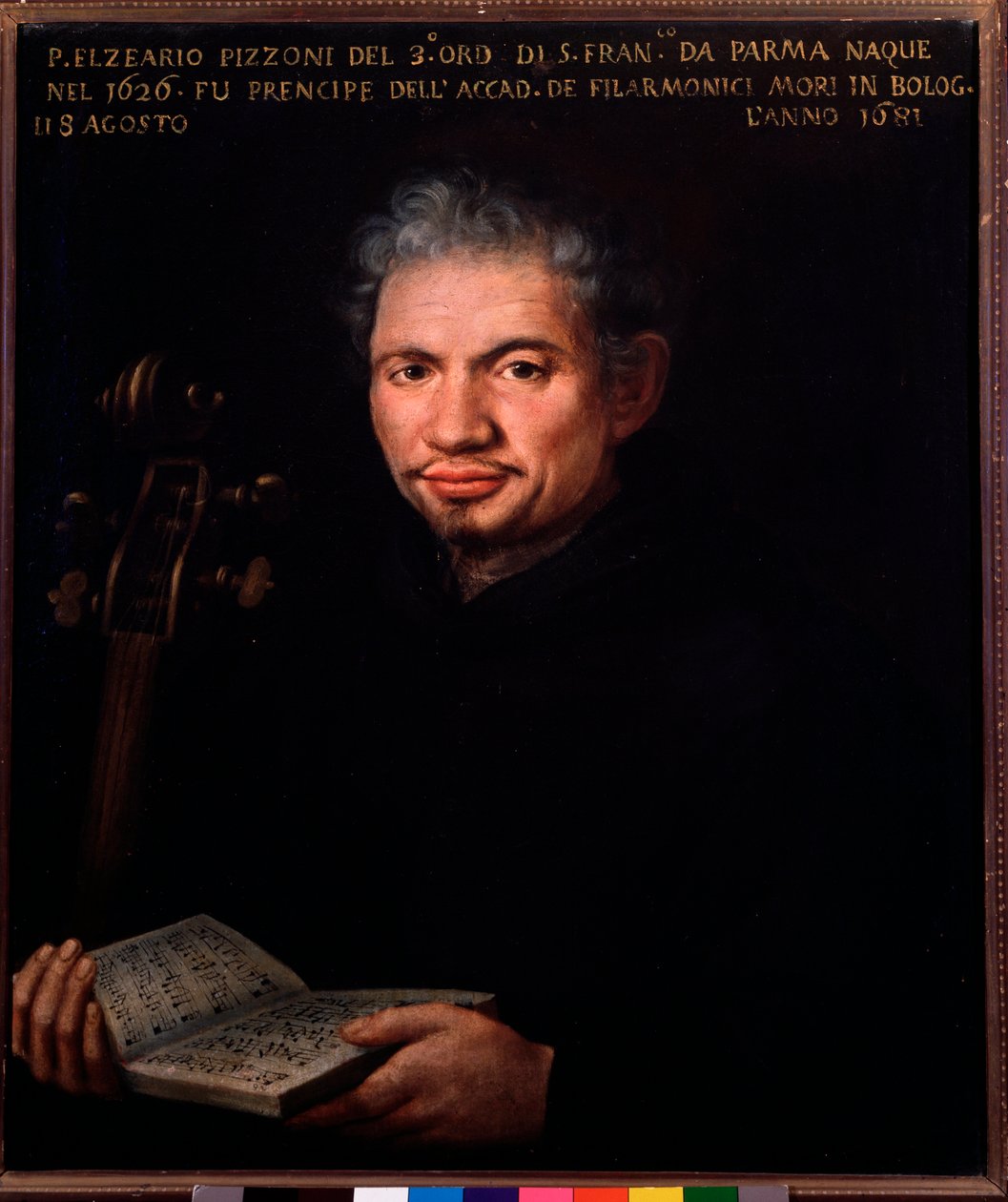 Muotokuva Elzeario Pizzonista (1626-1681), italialainen säveltäjä Anonymous maalaus. 1700-luvun Bologna, civico museo musicale tekijältä Unknown artist