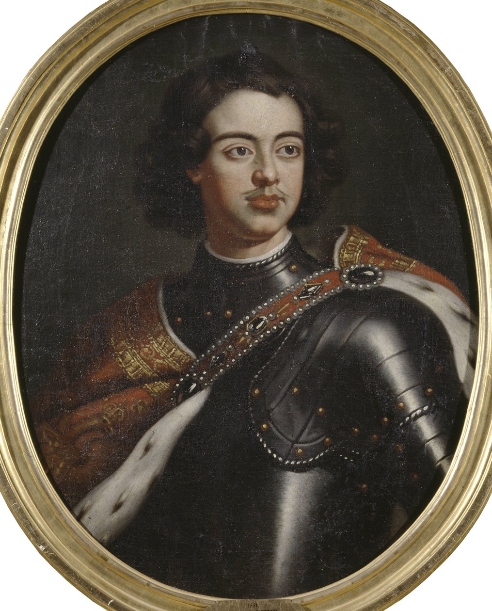 Muotokuva keisari Pietari I Suuresta (1672-1725), Nimetön. Öljy kankaalle. Mitat: 77 x 61 cm. Tukholman kansallismuseo tekijältä Unknown artist
