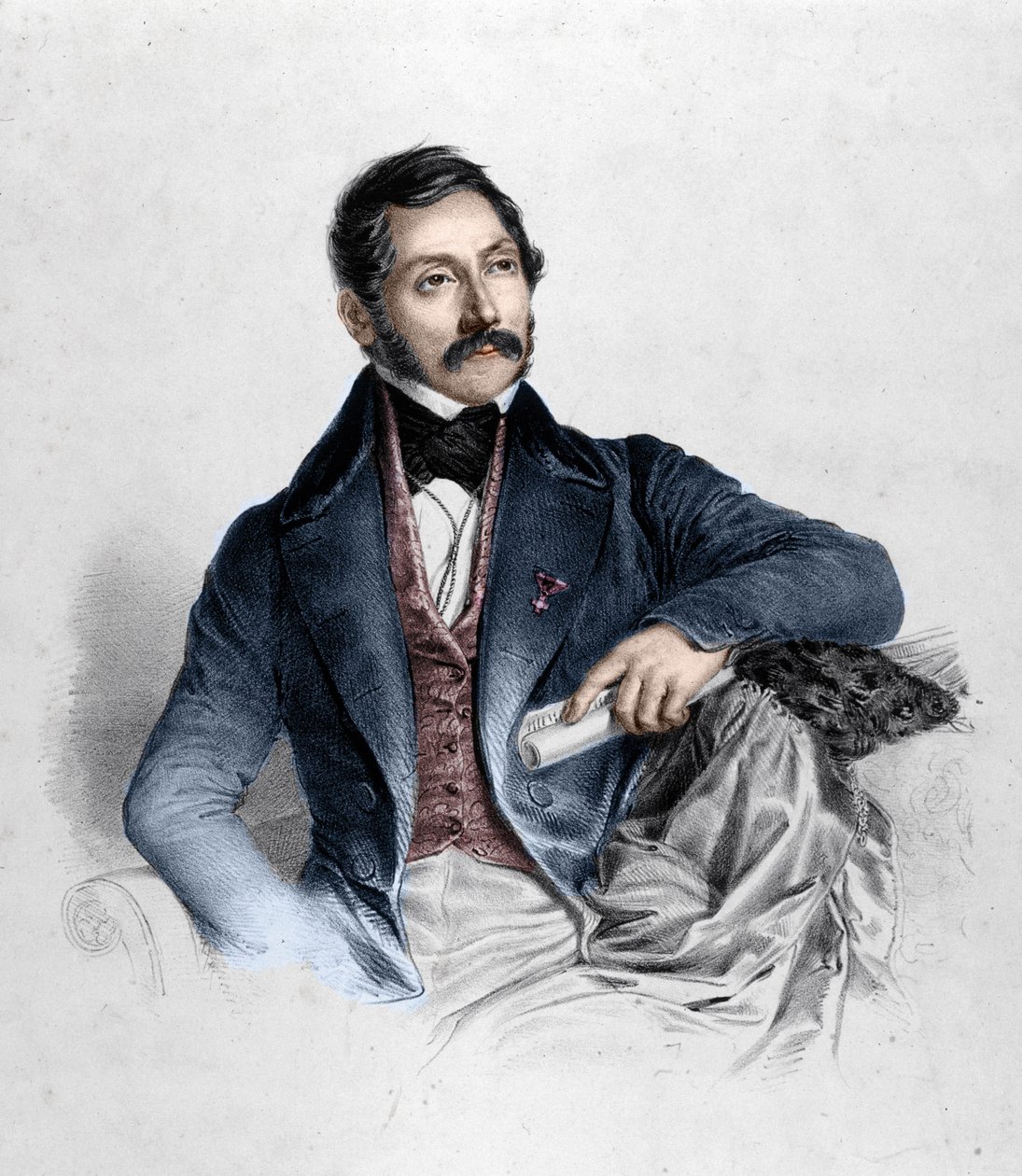 Libretisti, runoilija ja italialainen kriitikko (1788-1865) Felice Romanin muotokuva. tekijältä Unknown artist