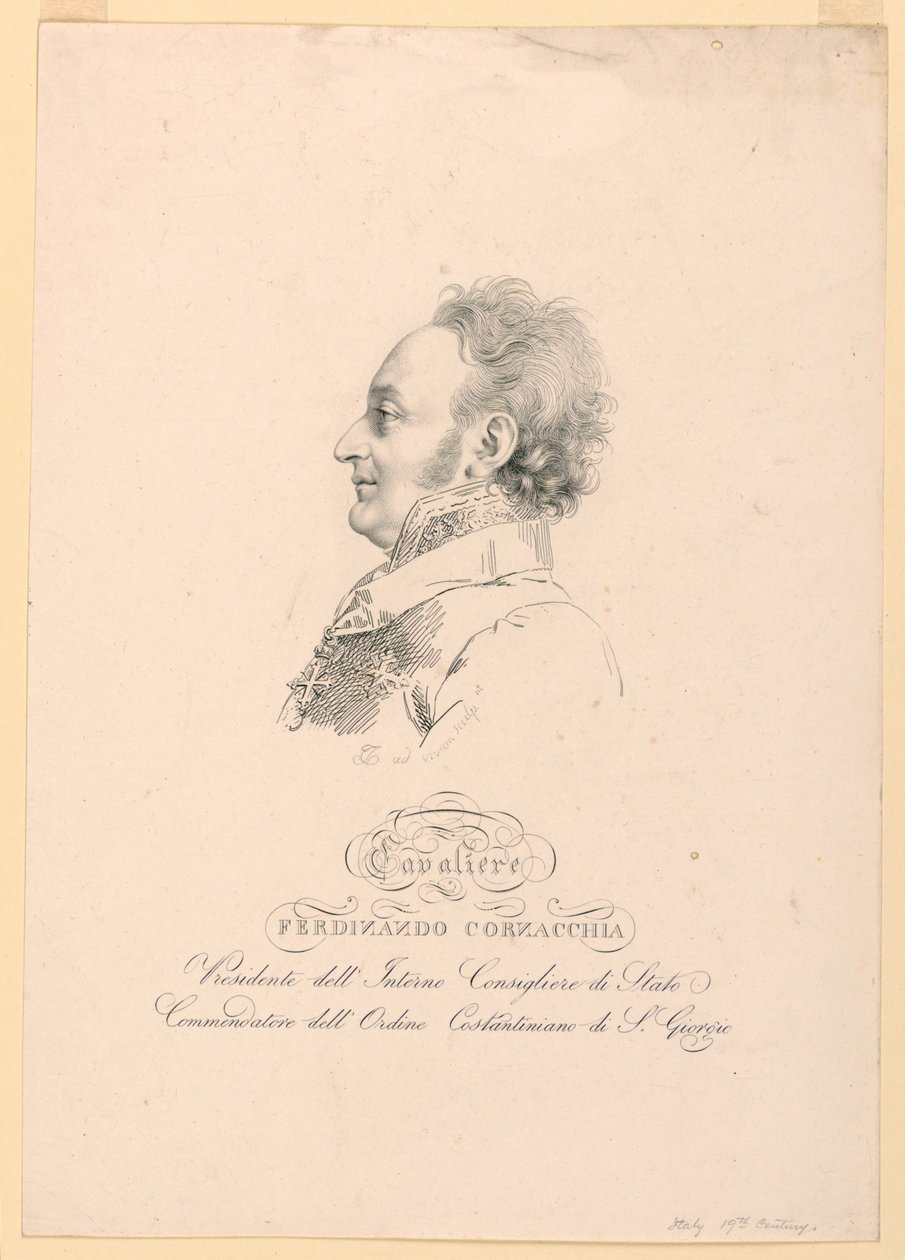 Ferdinando Cornacchian muotokuva tekijältä Unknown artist