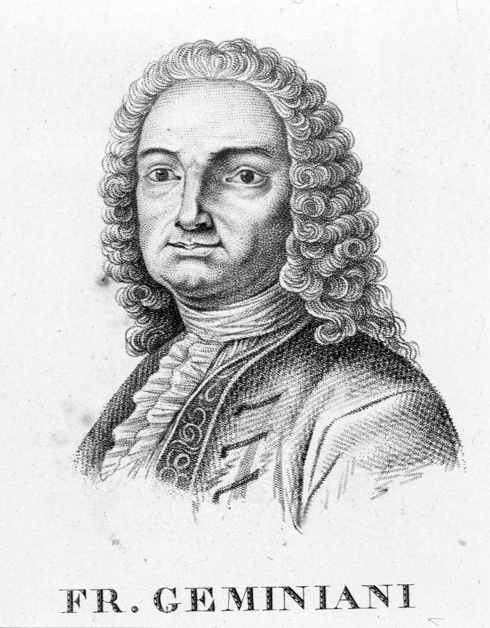 Francesco Saverio Geminianin muotokuva. italialainen muusikko (Lucca tekijältä Unknown artist