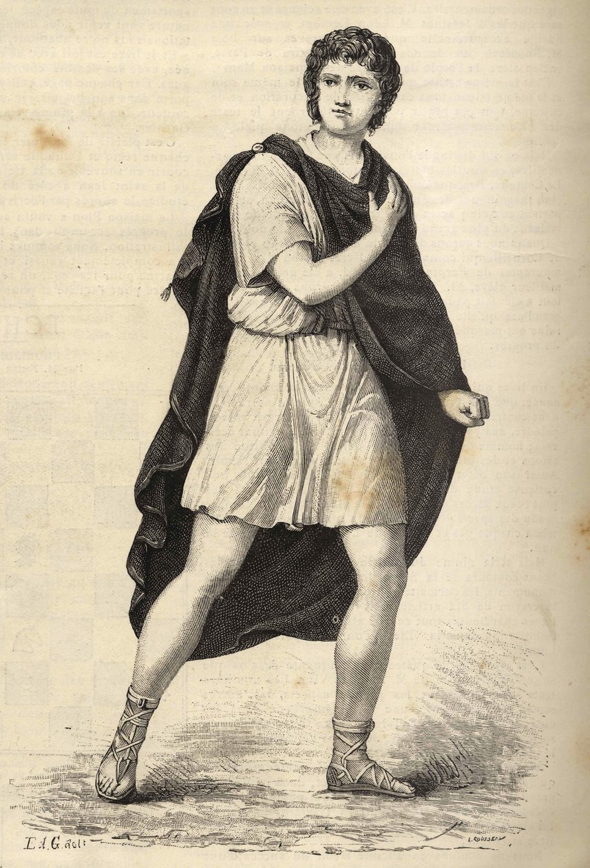 Francois-Joseph (Francois Joseph) Talman (1763-1826), ranskalaisen näyttelijän muotokuva. Kaiverrus 1800-luvulta. tekijältä Unknown artist
