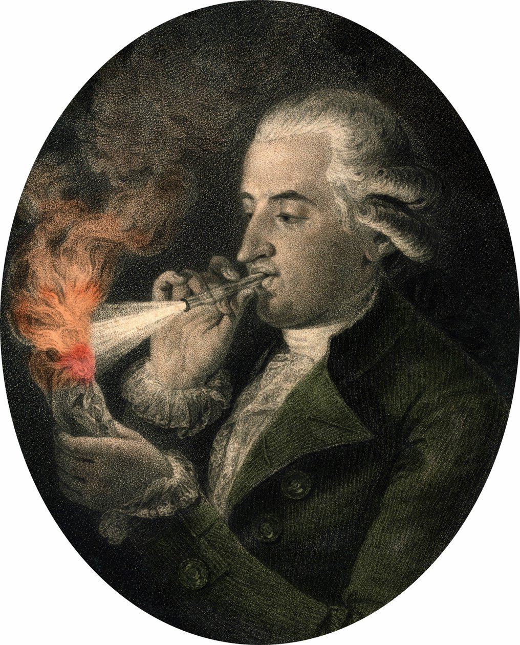 François Pilatre de Rozierin (1756-1785), ranskalaisen kemistin ja ilmailun muotokuva. tekijältä Unknown artist