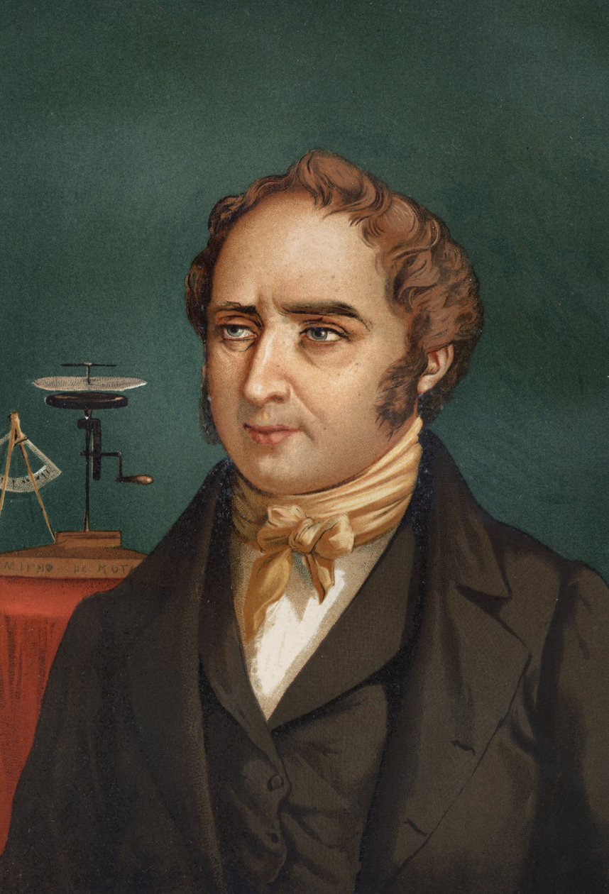 Francis Aragon muotokuva. (1786-1853). Louis Figuierin teoksesta "Tiede ja sen miehet". Barcelona 1881 tekijältä Unknown artist
