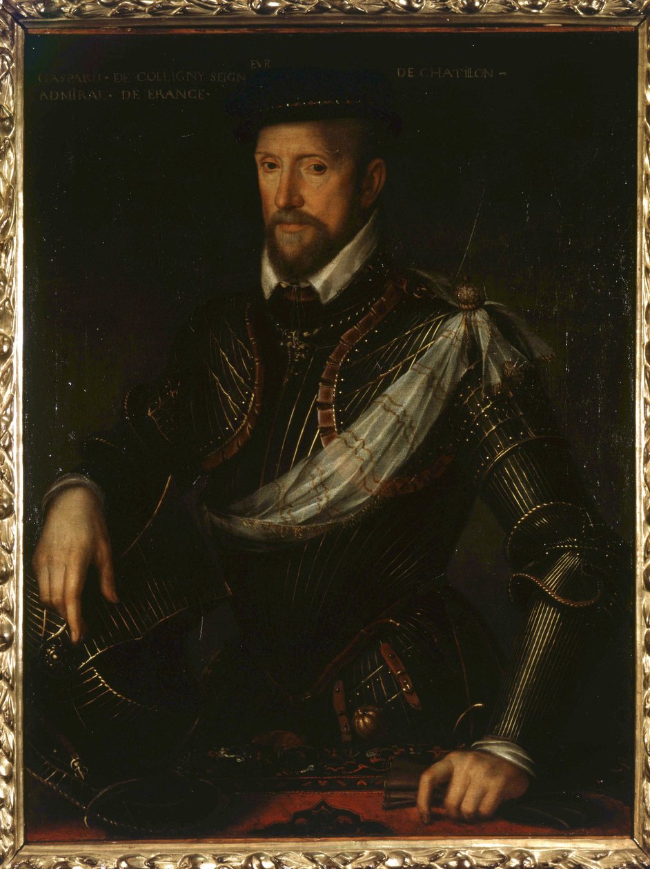 Ranskan amiraalin Gaspard de Colignyn (1519-1572) muotokuva. Anonyymi maalaus 1500-luvulta tekijältä Unknown artist