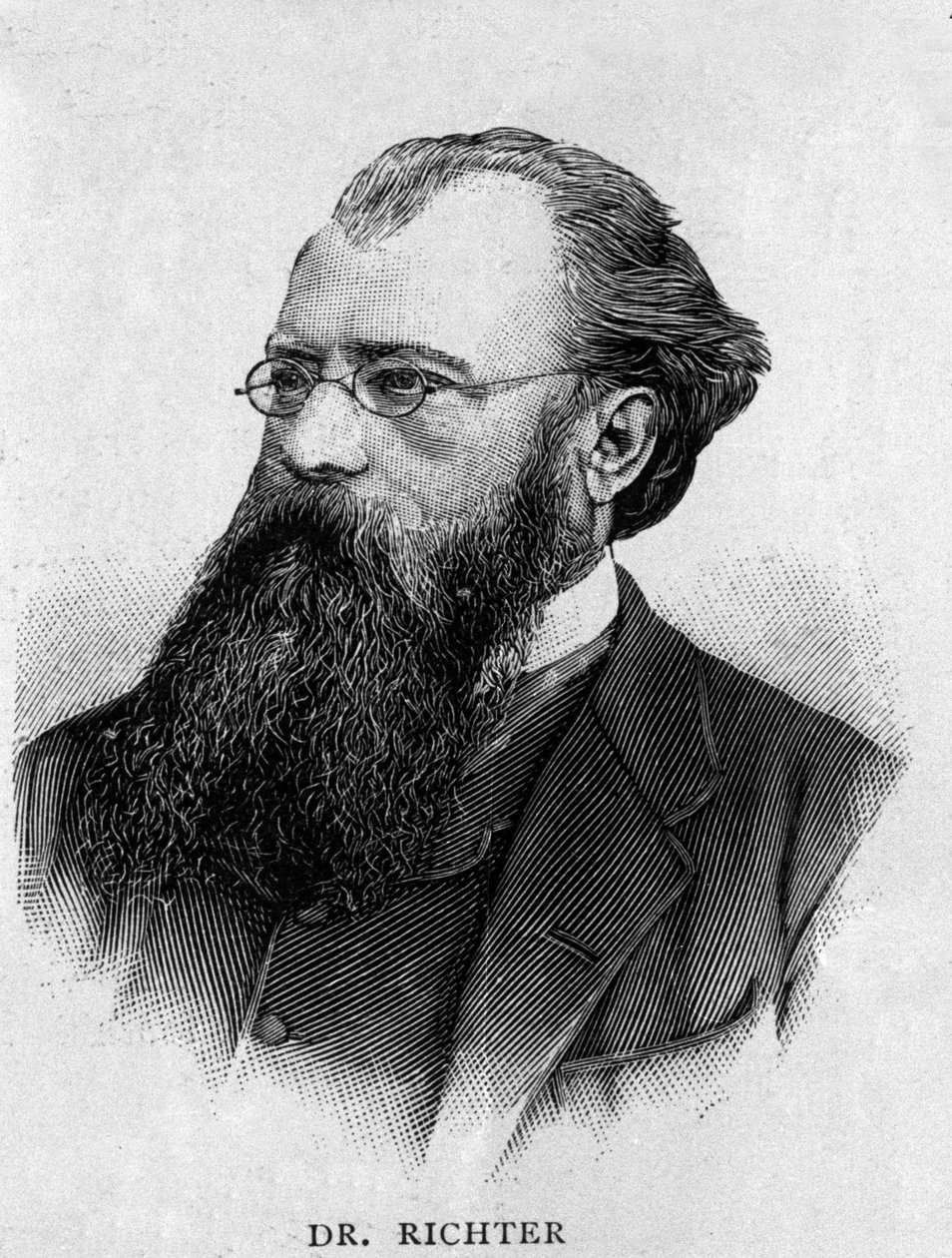 Muotokuva saksalaisesta kapellimestari Hans Richterista (1843 - 1916). tekijältä Unknown artist