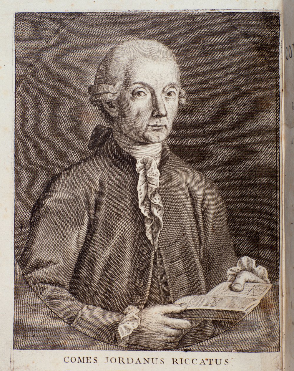 Giordano Riccatin muotokuva (kaiverrus) tekijältä Unknown artist