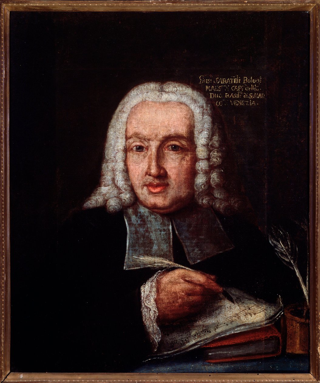 Giuseppe Giacomo Saratellin (1714-1762) muotokuva italialainen säveltäjä ja urkuri Anonyymi maalaus. 1700-luvulla. Bologna, Civic Museum Museum tekijältä Unknown artist