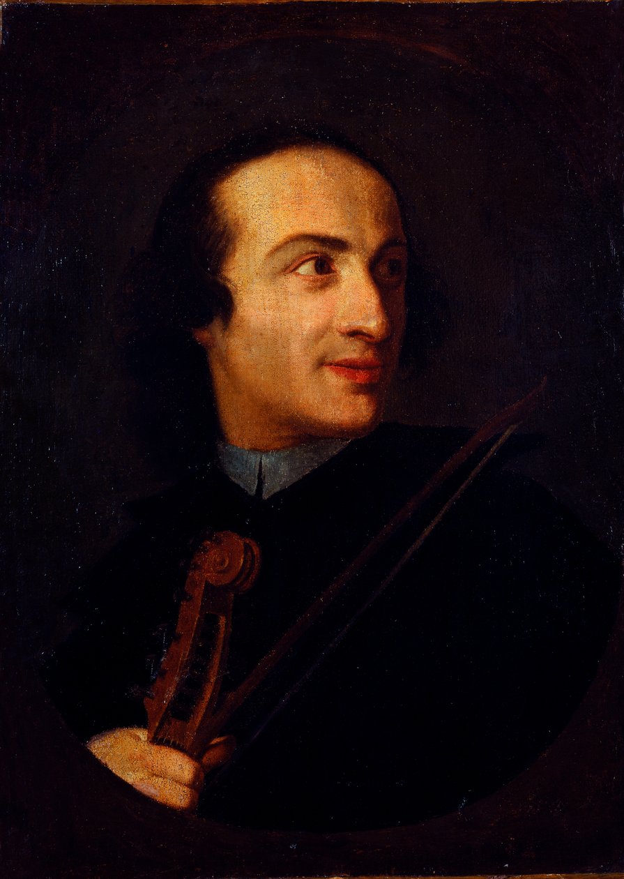 Muotokuva Giuseppe Tartinista (1692 - 1770), italialainen viulisti ja säveltäjä Anonymous maalaus. 1700-luvun Milano, museo del castello tekijältä Unknown artist