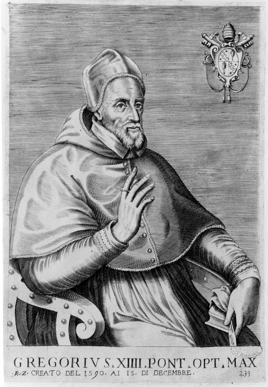 Muotokuva Gregorius XIV:stä (1535 - 1591). tekijältä Unknown artist