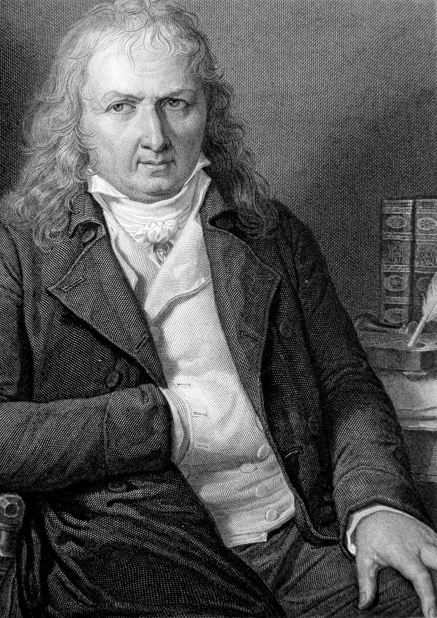 Muotokuva Henri Bernardin de Saint Pierrestä (Saint-Pierre tai St-Pierre), ranskalainen kirjailija (1737-1814). -kaiverrus tekijältä Unknown artist