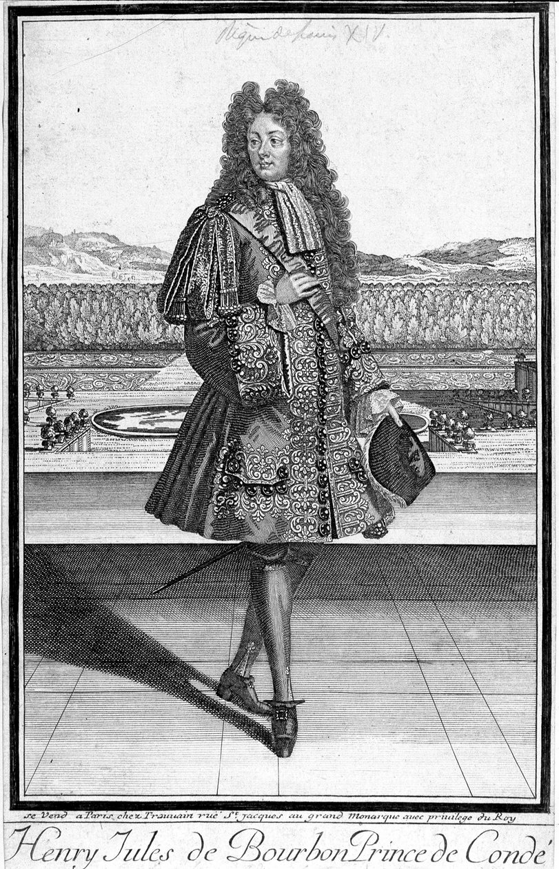 Muotokuva Henri Jules de Bourbonista, Conden prinssistä (Henri-Jules de Bourbon-Conde) (1643-1709). tekijältä Unknown artist