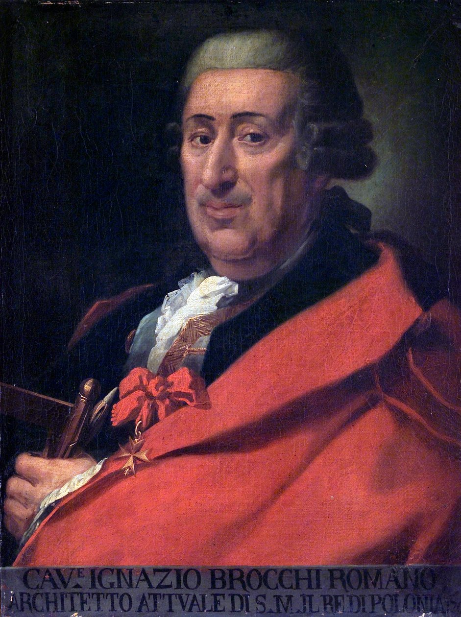 Anonymousin arkkitehti Ignazio Brocchin muotokuva, 1700-luvun toinen puoli. - Öljy kankaalle, 51x66,5 - Accademia di San Luca tekijältä Unknown artist