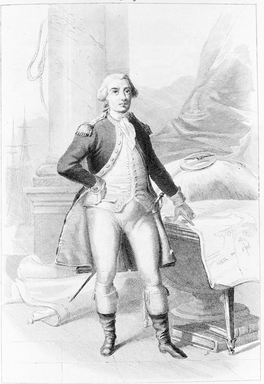 Jean-Francois Galaupin muotokuva, La Perousen kreivi (Jean Francois Laperouse tekijältä Unknown artist