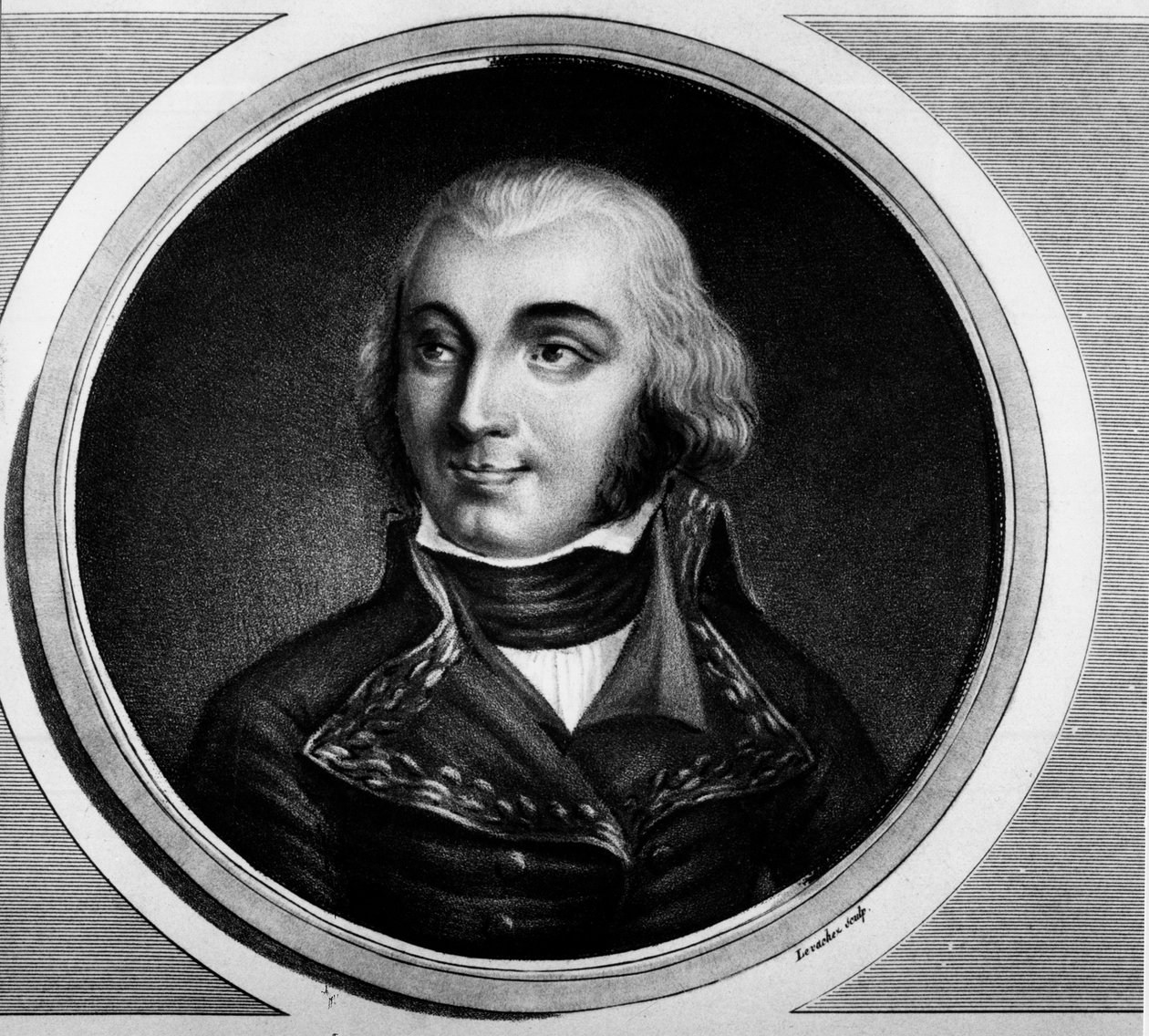 Jean Baptiste, kreivi Jourdan, ranskalainen marechal (1762-1833), muotokuva. Kaiverrus "" Täydellinen kokoelma Ranskan vallankumouksen historiallisia maalauksia, kolme osaa.""" 1804. tekijältä Unknown artist