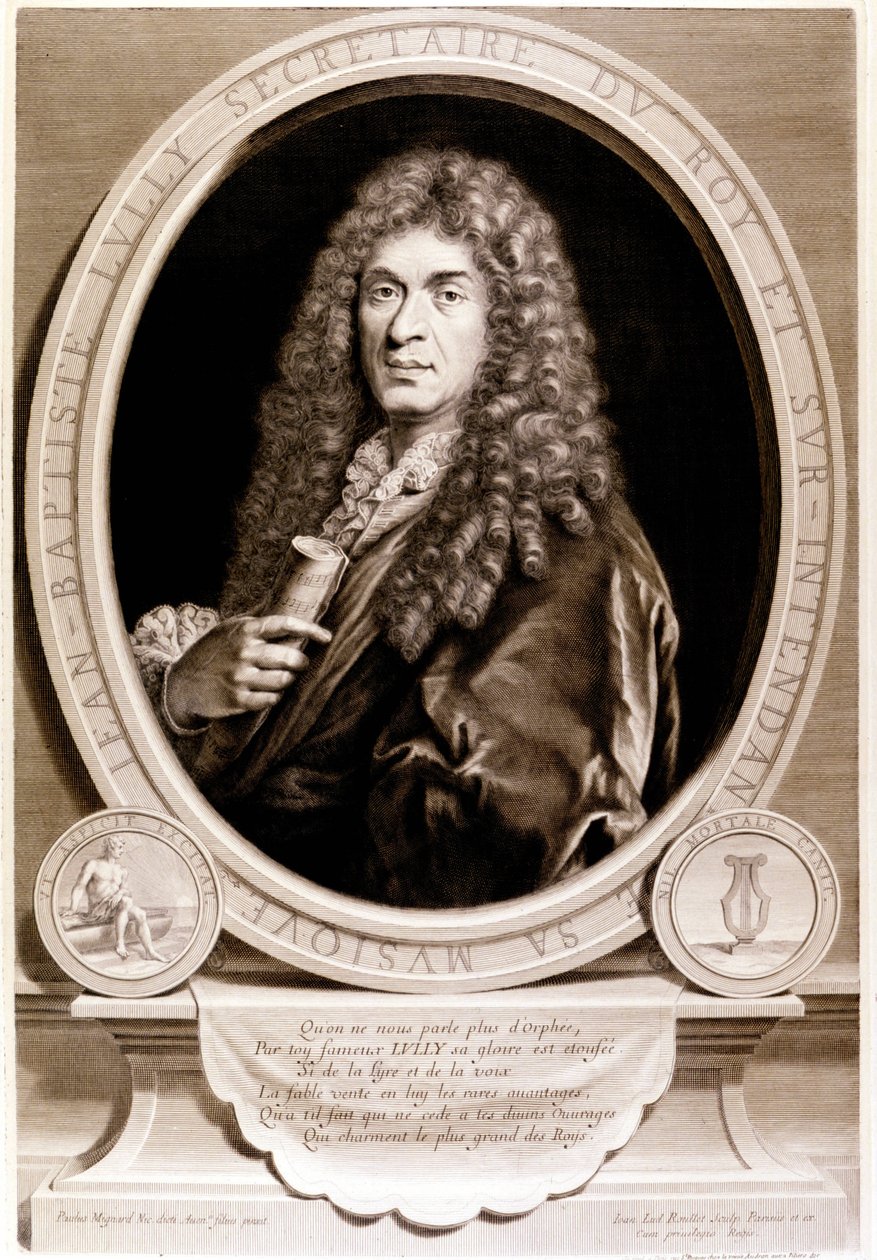 Muotokuva Jean Baptiste Lullystä (Giovanni Battista Lulli) (1632-1687). tekijältä Unknown artist