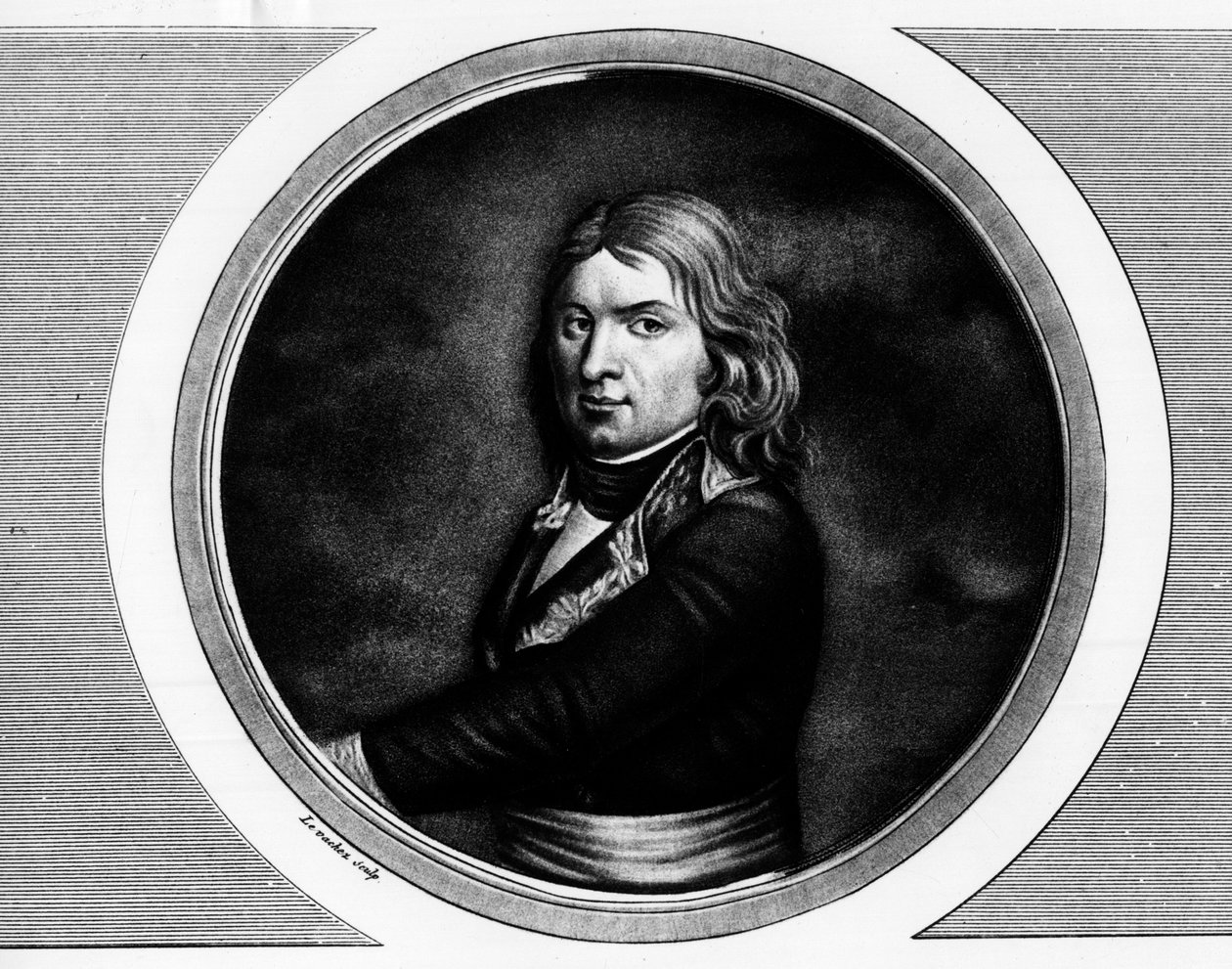 Jean Etienne Championetin muotokuva, kenraali francais (1762-1800). Kaiverrus "" Täydellinen kokoelma Ranskan vallankumouksen historiallisia maalauksia, kolme osaa.""" 1804. tekijältä Unknown artist