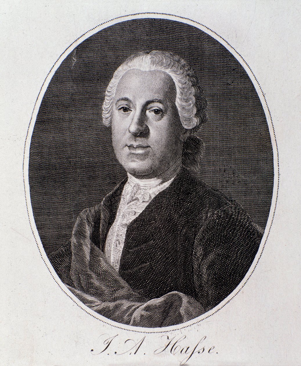 Johann Adolf Hassen muotokuva (kaiverrus) tekijältä Unknown artist