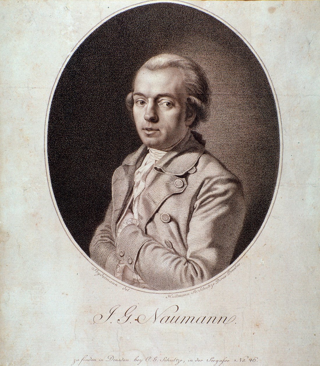 Johann Gottlieb Naumannin muotokuva (kaiverrus) tekijältä Unknown artist