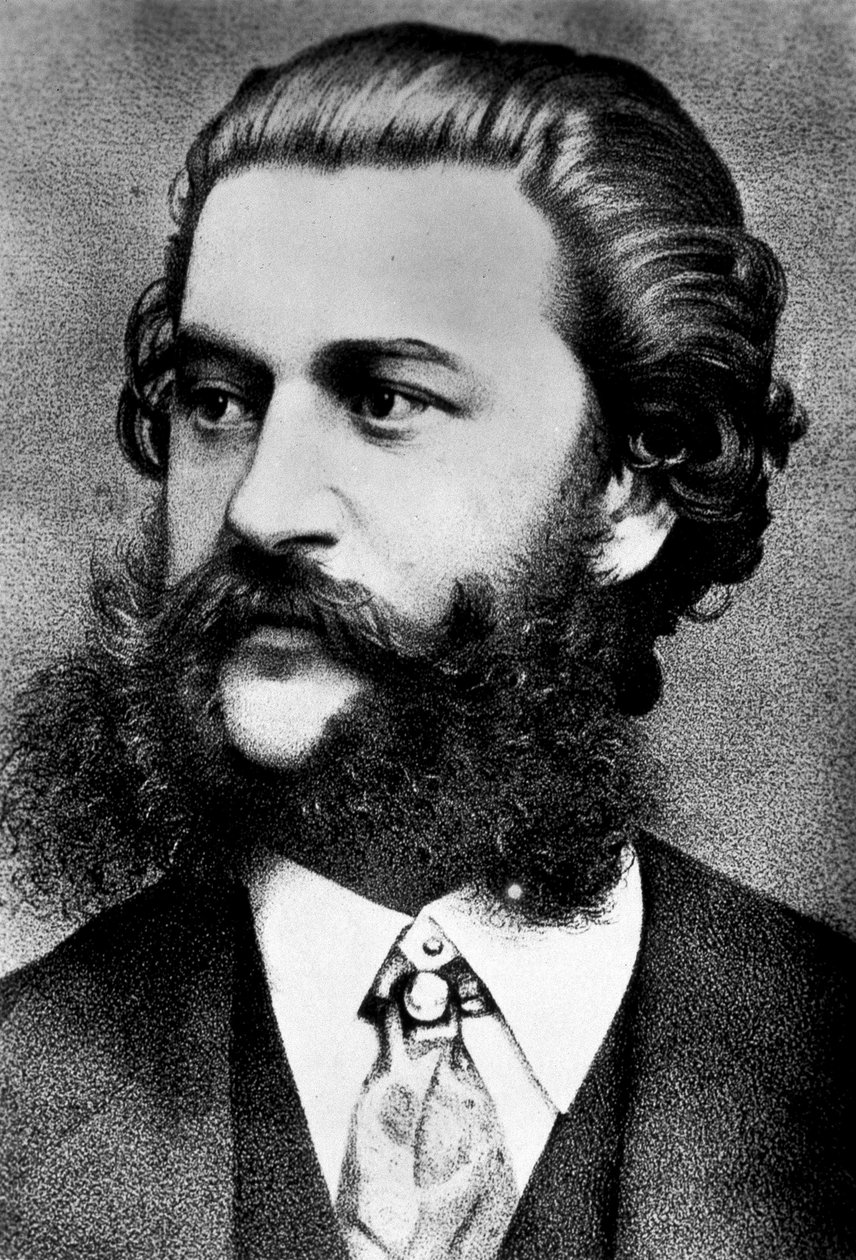 Johann Straussin (1825-1899) muotokuva. tekijältä Unknown artist